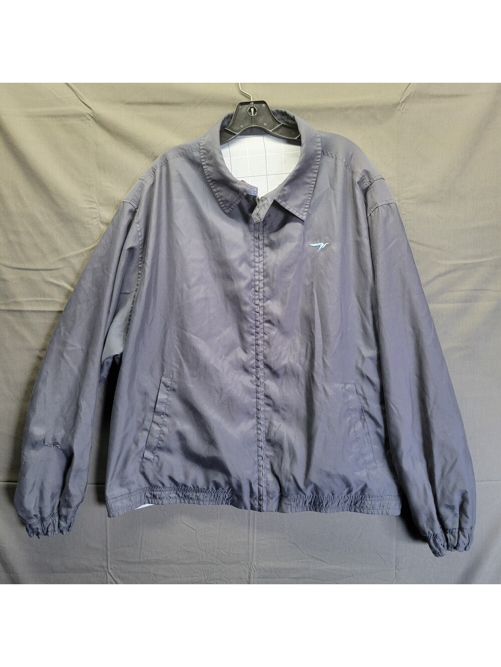 Azzure Outerwear reversible Jacket Sz XL Black/Blue Plaid (Hole in Sleeve)